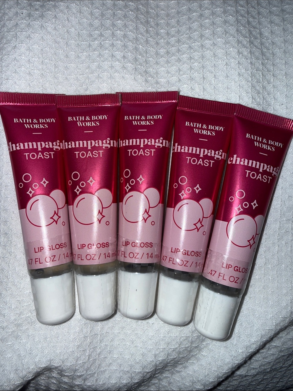 BBW 5pc Champagne Toast  lip gloss